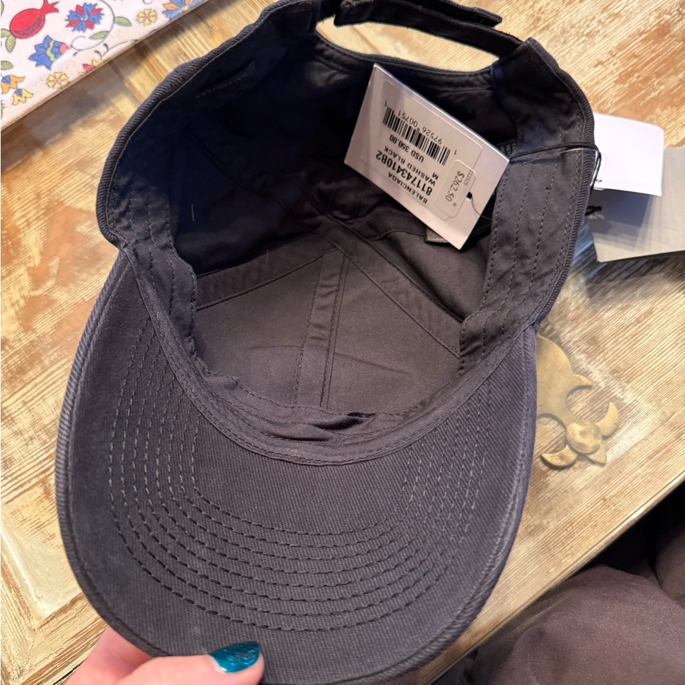 Balenciaga NWT I love Paris black cap baseball hat Medium w/ dustbag - Picture 5 of 6